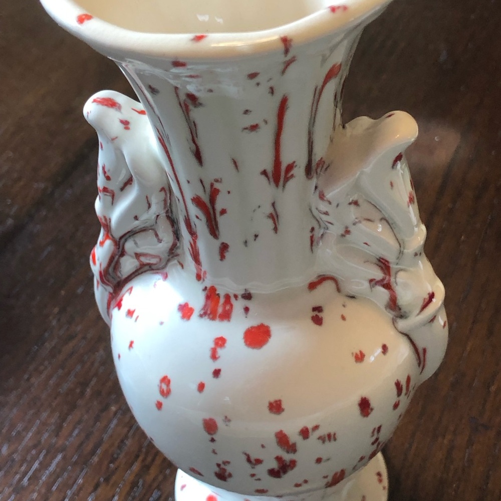Speckled splatter paint ceramic vase